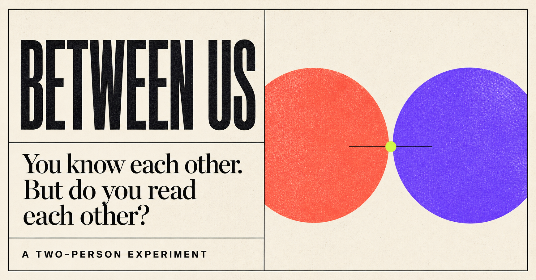 Between Us — You know each other, but do you read each other?